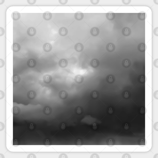 Dark grey sky rainy clouds. Sticker by FOGSJ